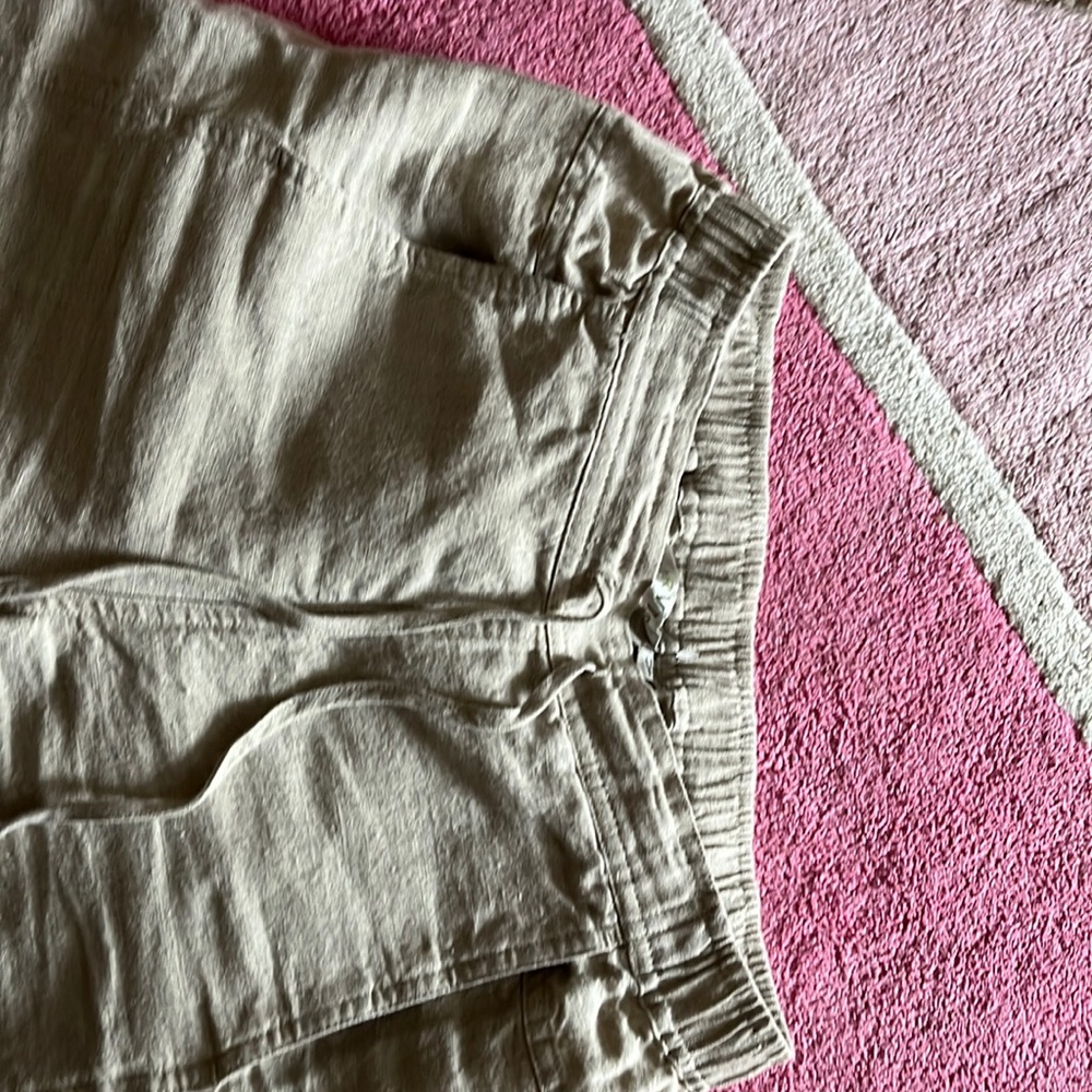 Womens Orvis linen trousers size XS straight/med width approximately 33 long